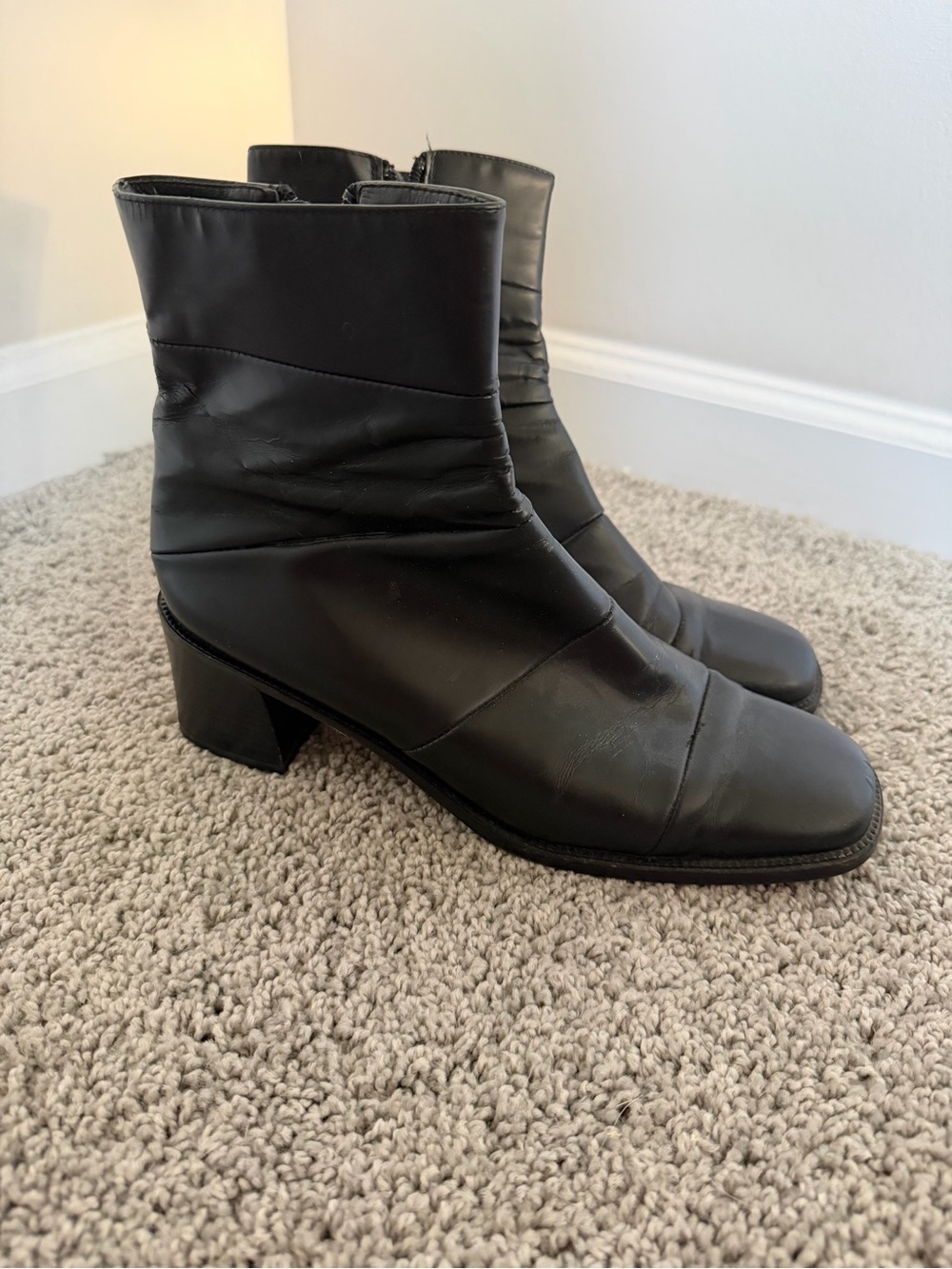 Paul Green Women's Black Leather Boots Size EU 6 US 8.5